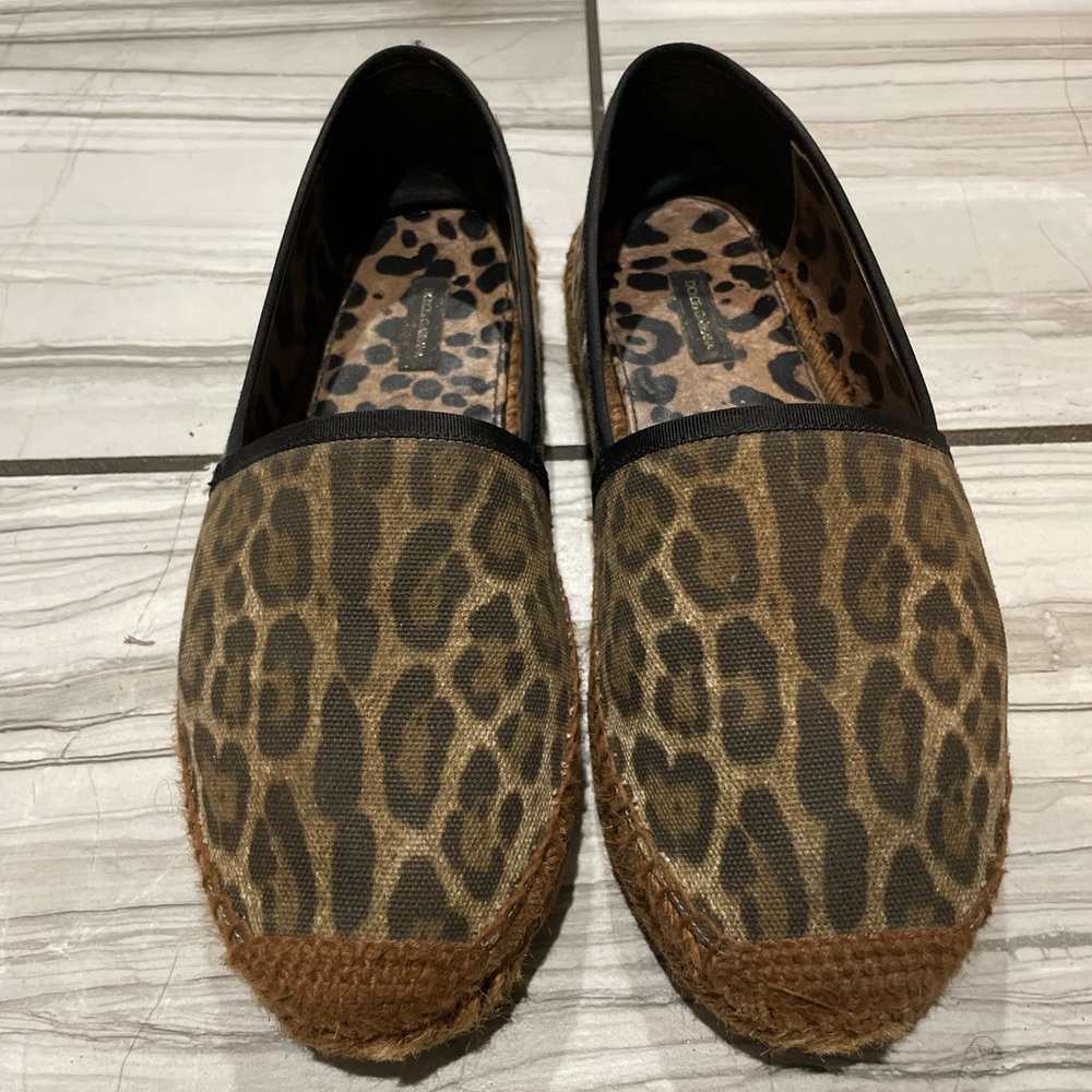 Dolce Gabbana womens leopard espadrilles 41
